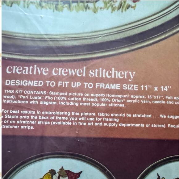 Vintage Paragon Needlecraft Hummel Kit (1976) Crewel Stitchery Kit - Picture 6 of 12